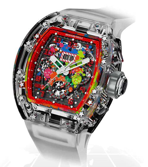 Best Richard Mille RM011 SAPPHIRE FLYBACK CHRONOGRAPH "A11 FANTASY ROUGE" Replica Watch